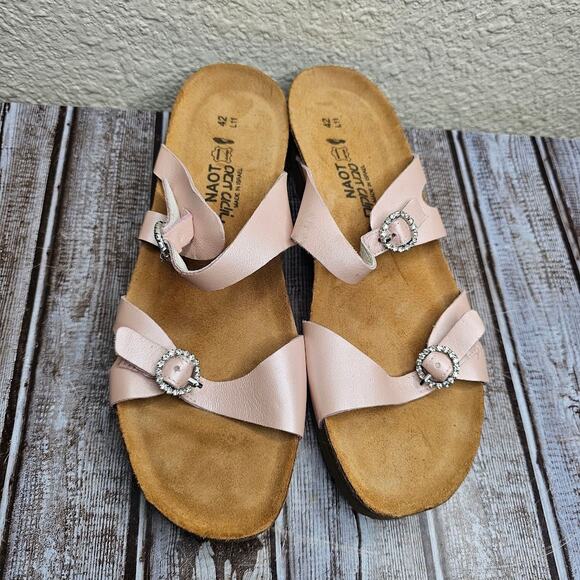 NAOT Kate pearl rose 2 strap slide sandals Women's size 42 (11-11.5) - Picture 5 of 7